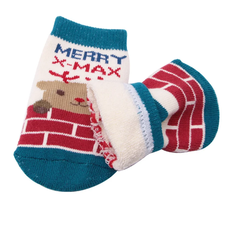 New Christmas socks 0-1 year old newborn baby socks boys and girls foot socks