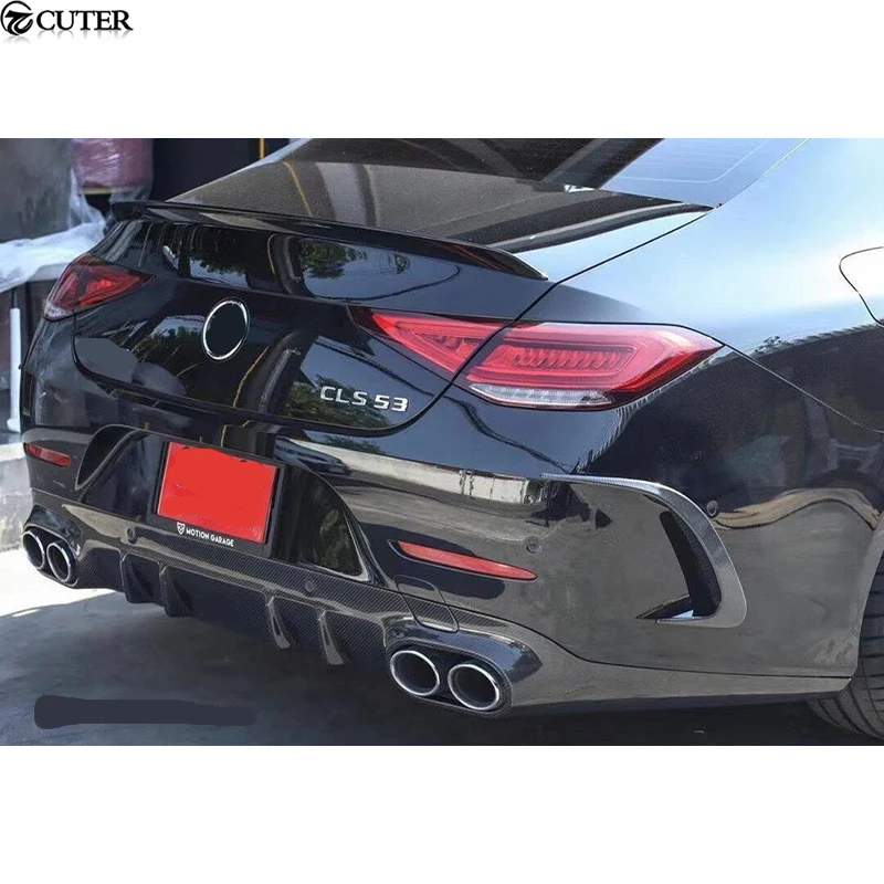 W257 Cls300 Cls53 Amg نمط خلفي من ألياف الكربون الجانب الحاجز فتحات الهواء حاجز الكسوة لبنز Cls300 Cls53 طقم هيكل السيارة 2019