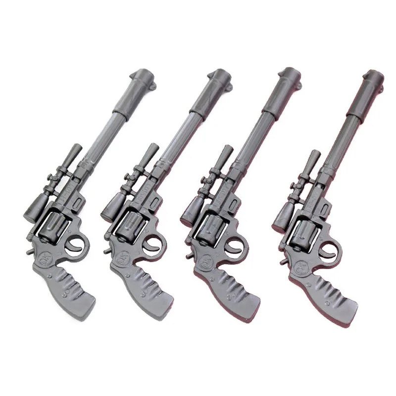 Korea Creative Pistol Modeling Medium Oil Ballpoint Pen Writing Stationery Blue Refill Office School Ballpen 4pcs