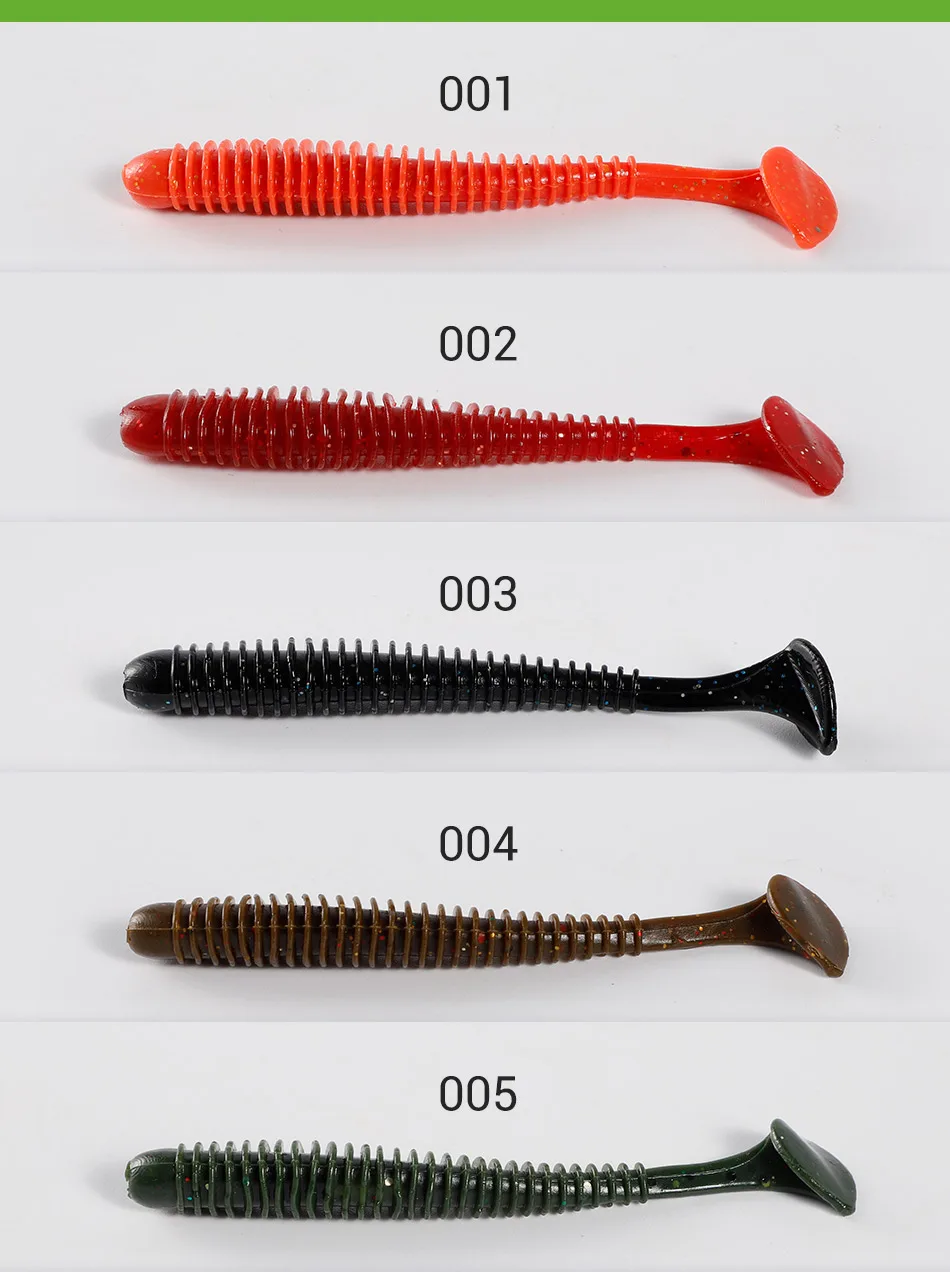 Bassland Silikon Köder Weicher Köder 6 stücke Paddel Schwanz Schaukel Wobbler Künstliche Rippen Shad Jigging Köder Leurre Souple Isca – Detail 5