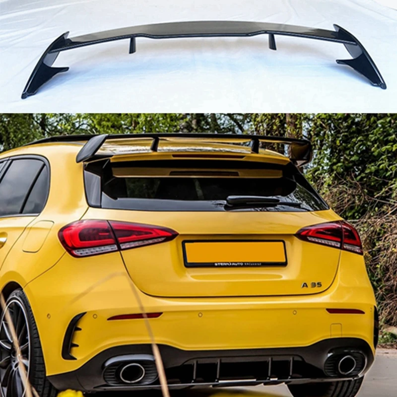 For Mercedes Benz W177 Hatchback a class A180 A200 A250 A260 and A45 AMG 2019 2020 ABS plastic black rear spoiler Red Color