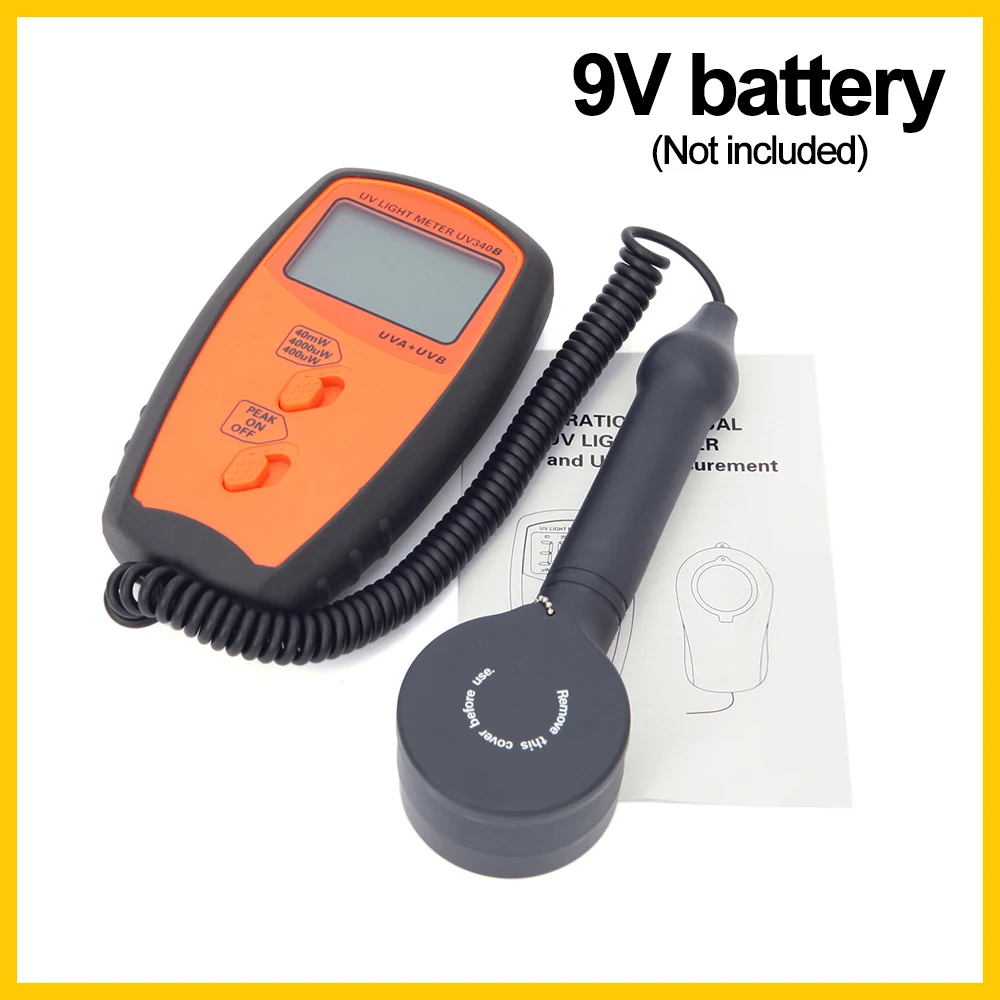 Portable Digital UV Light Meter Handheld UVA UVB Intensity Measure Tester Luxmeter Outdoor Light Radiometes Luxmeter UV340B