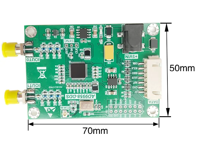 Imagem -02 - Gerador de Sinal Ad9958 Módulo 500m Fonte de Sinal rf Canal Duplo Dds