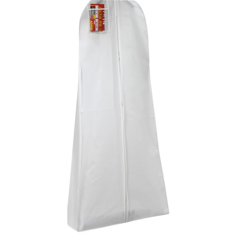 Gusseted Wedding Dress Garment Bag Portable Dust Cover Dustproof Protection For Long Puffy Ball Gowns - 71” Length