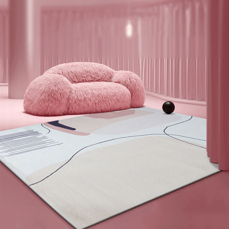 Ins Nordic Carpet Living Room Light Luxury Pink Carpet Girl Room Big Size Home Bedroom Carpet Modern Sofa Anti-skid Floor Mat