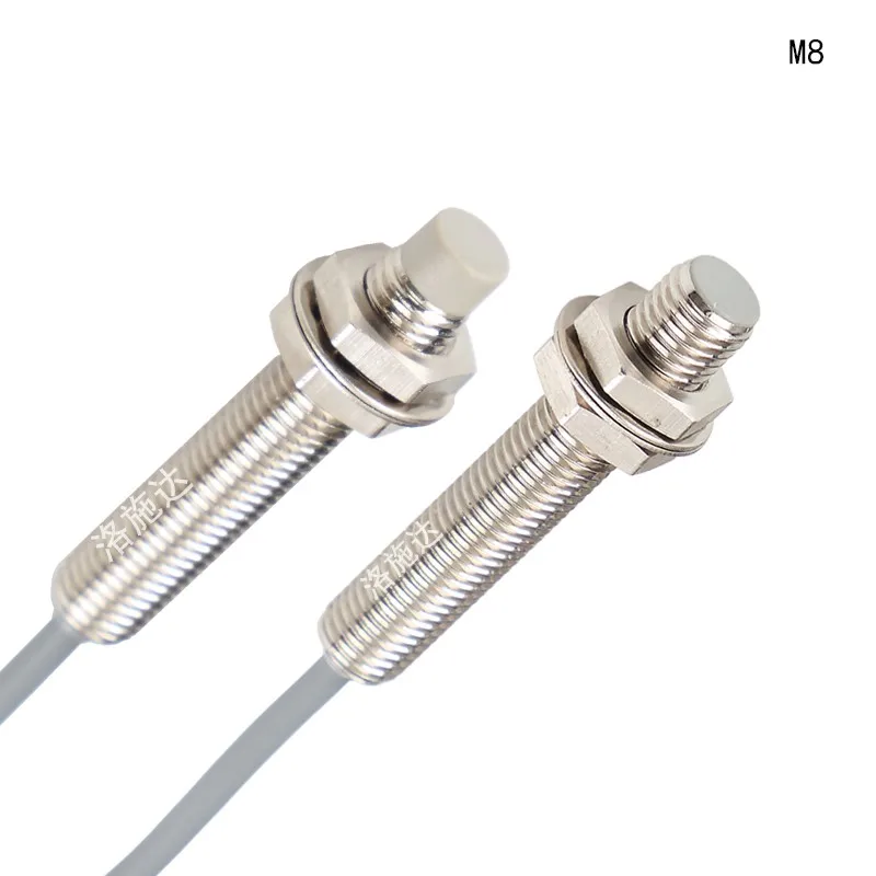 M8 Inductive Sensor Switch with Thread without Thread NPN PNP 3Wires Proximity Switches NO NC 1mm 2mm 3mm 4mm 6mm