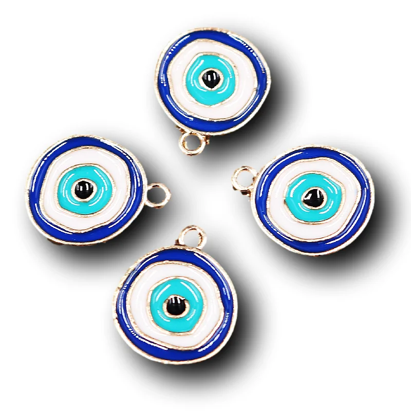 8pcs Handmade Enamel Glamour Eyeball Pendant DIY Charm Bracelet Earrings Jewelry Crafts Making 18*14mm P764