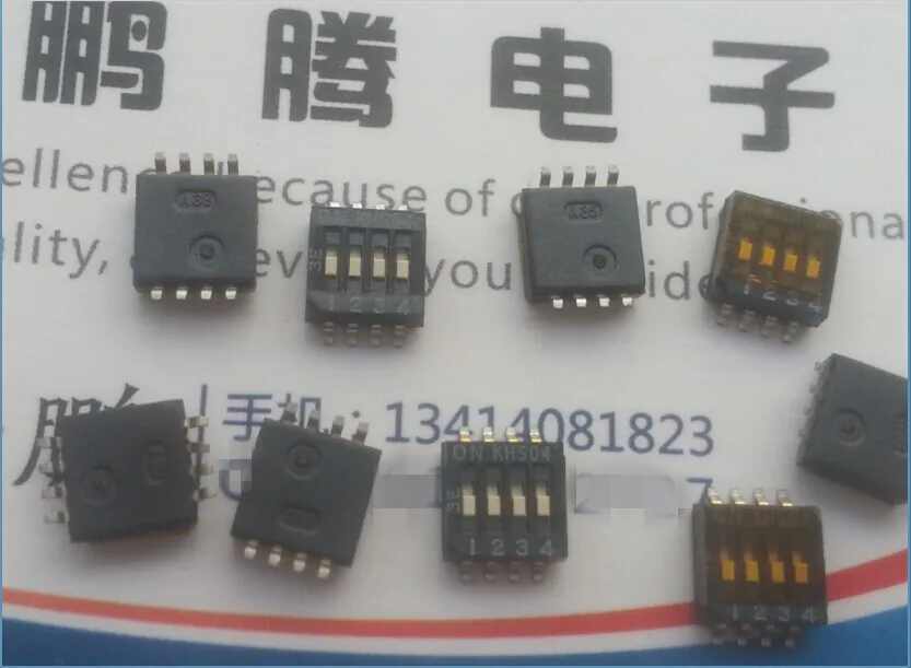 

1PCS Imported Japanese OTAX KHS04E dial code switch 4P 1.27mm pitch 4-bit patch coding switch