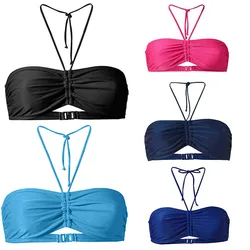 Damskie letnie bandaże Mix & Match Zwykłe bikini Bandeau Top Stroje kąpielowe Kostiumy kąpielowe Bikini 2020 Mujer Maillot De Bain Femme