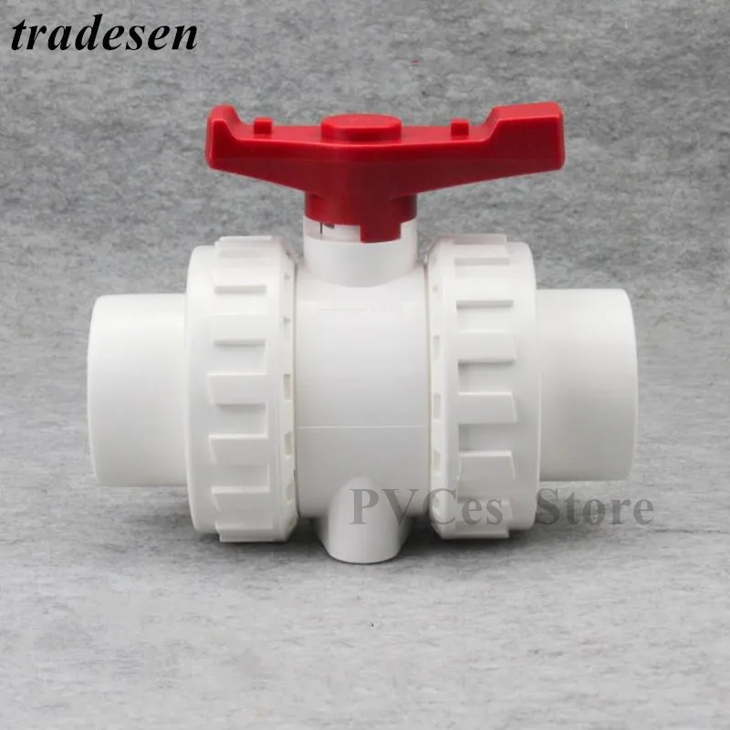 

1Pcs I.D20mm~50mm PVC Ball Valve Union Valve Pipe Fittings Garden Home Pipe Connectors Aquarium Fish Tank Water Tuber Adapter