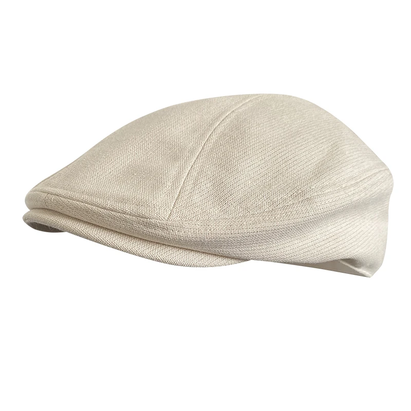 Spring And Summer Casual Men Flat Summer Linen Beret Hat Women  Breathable Cap Duckbill Driving Hats BLM325