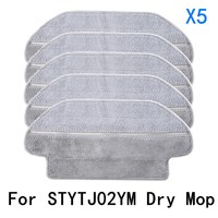 5PCS Washable Dry Mop Accessories for Xiaomi Mijia Mi Robot Vacuum Mop Pro Mijia STYTJ02YM Robotic Vacuum Cleaner Viomi V2 P Kit