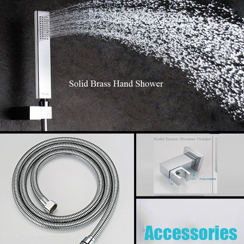 10" Thermostatic Shower Set Rainfall Shower Head Ceiling Mounted Hight Quality Brass Bath & Shower Faucet thermostat water mixer