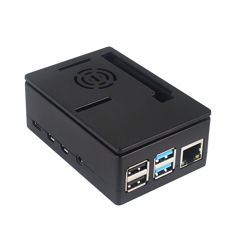 Raspberry Pi 4 Model B Abs Case Black Dual Gebruik Shell Prectective Doos Met Koelventilator Voor Pi 4 Ook ondersteuning 3.5 Inch Scherm