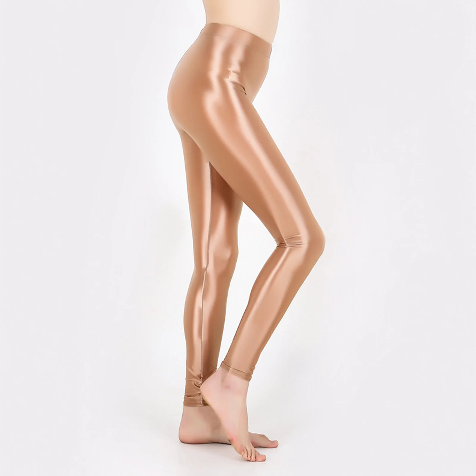 Kids Shiny Metallic Stretchy Seamless Ballet Dance Leggings Girls Trousers Tights Sport Pant Fitness Yoga Gym Workout Sweatpants