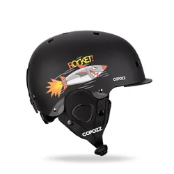 COPOZZ Kids Cartoons Ski Helmet Integrally-molded Safety Outdoor Skiing Cycling Protection Helmet Skiing Equipment