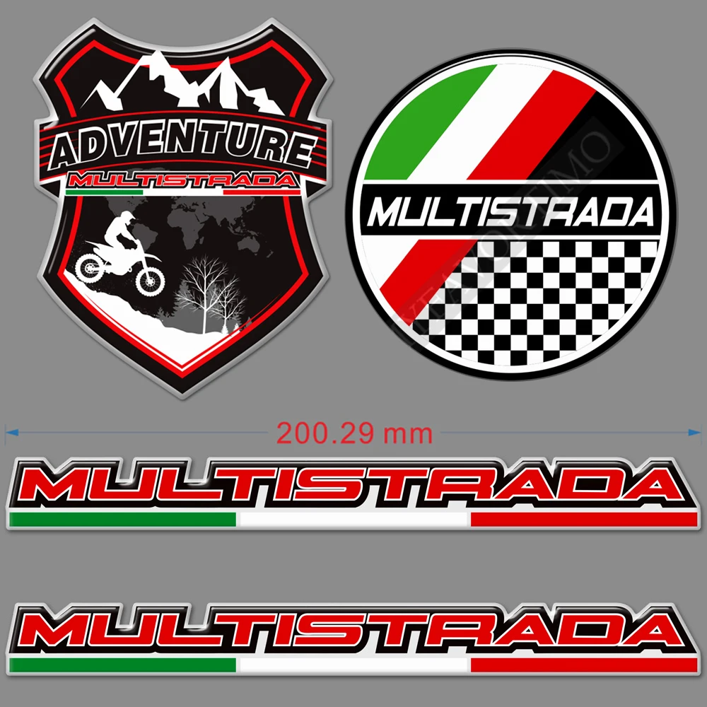 

2019 2020 2021 For Ducati MULTISTRADA 950 1200 1260S V4 Stickers Decal Tank Pad Protector Luggage Cases Trunk Emblem Logo 2018