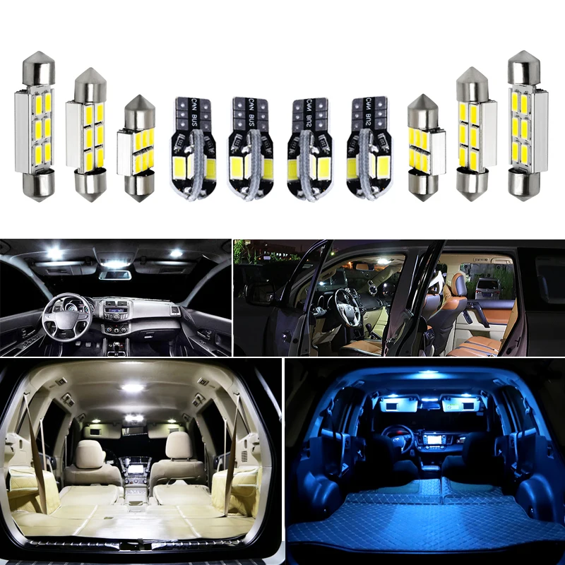 For 1990-2013 BMW 3 Series E36 E46 E90 E91 E92 E93 Perfect White Canbus Error Free LED bulb interior dome map indoor light Kit