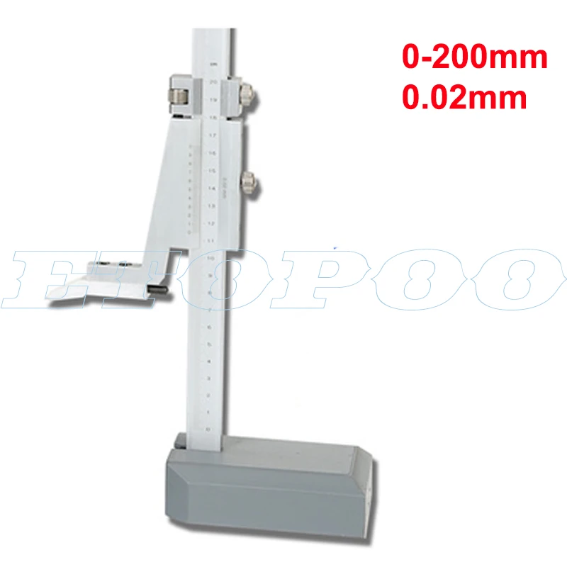 0-200mm / 0-300mm Steel Vernier Height Gauge with Stand Measure Ruler Tools High Accuracy Carbon Steel Tipped Scriber