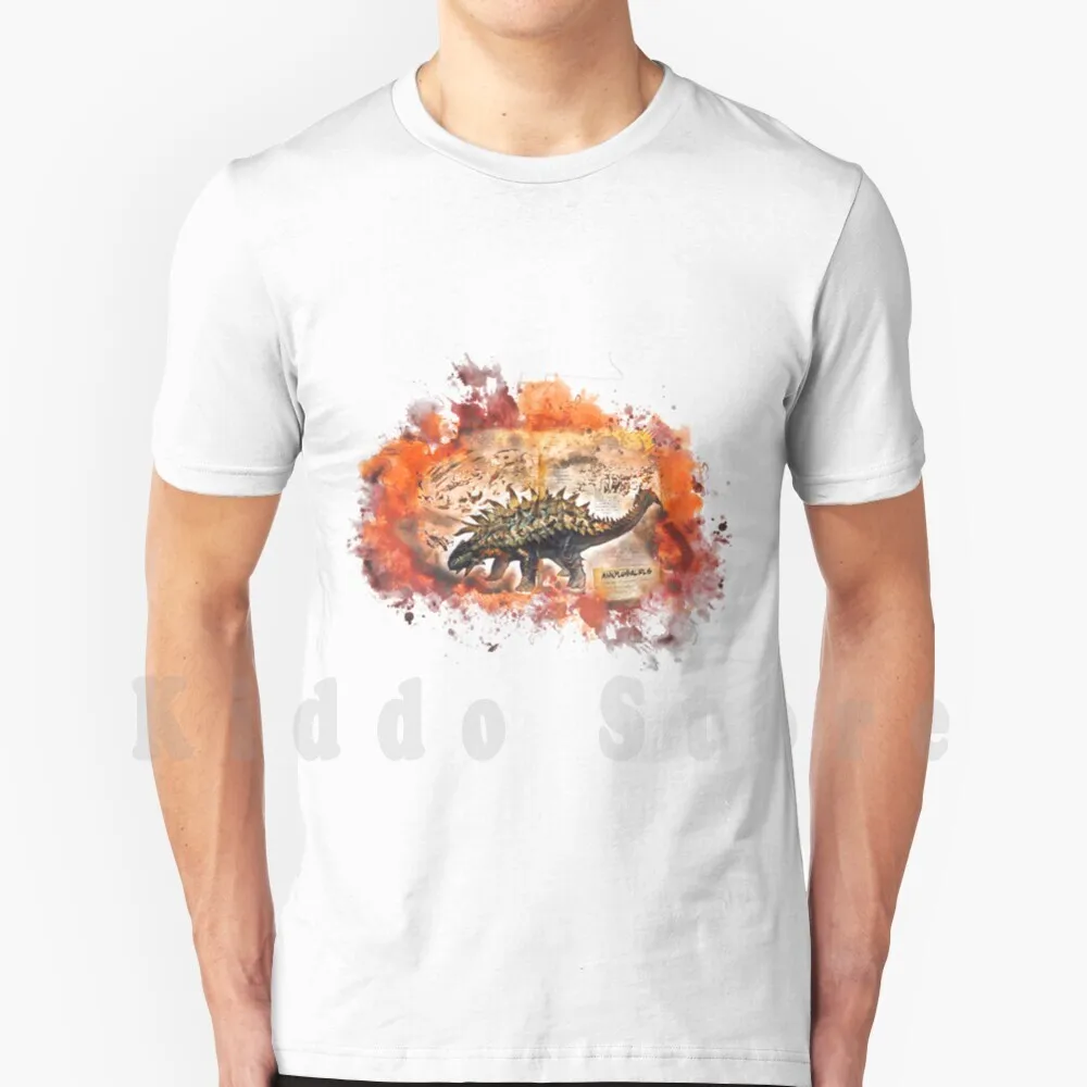 T-shirt Ankylosaurus DIY grande taille 100% coton Griffin Ark Survival Evolved Encyclopédie de documentation sur les jeux vidéo Ark Survival