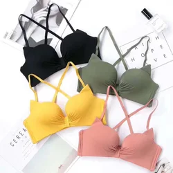 Fashion Brand Bra Set Sexy Cat Ear Underwear Wire Free Push Up Bra Set Women Seamless Lingerie Lovely Bow Girl 4 Colors Bras