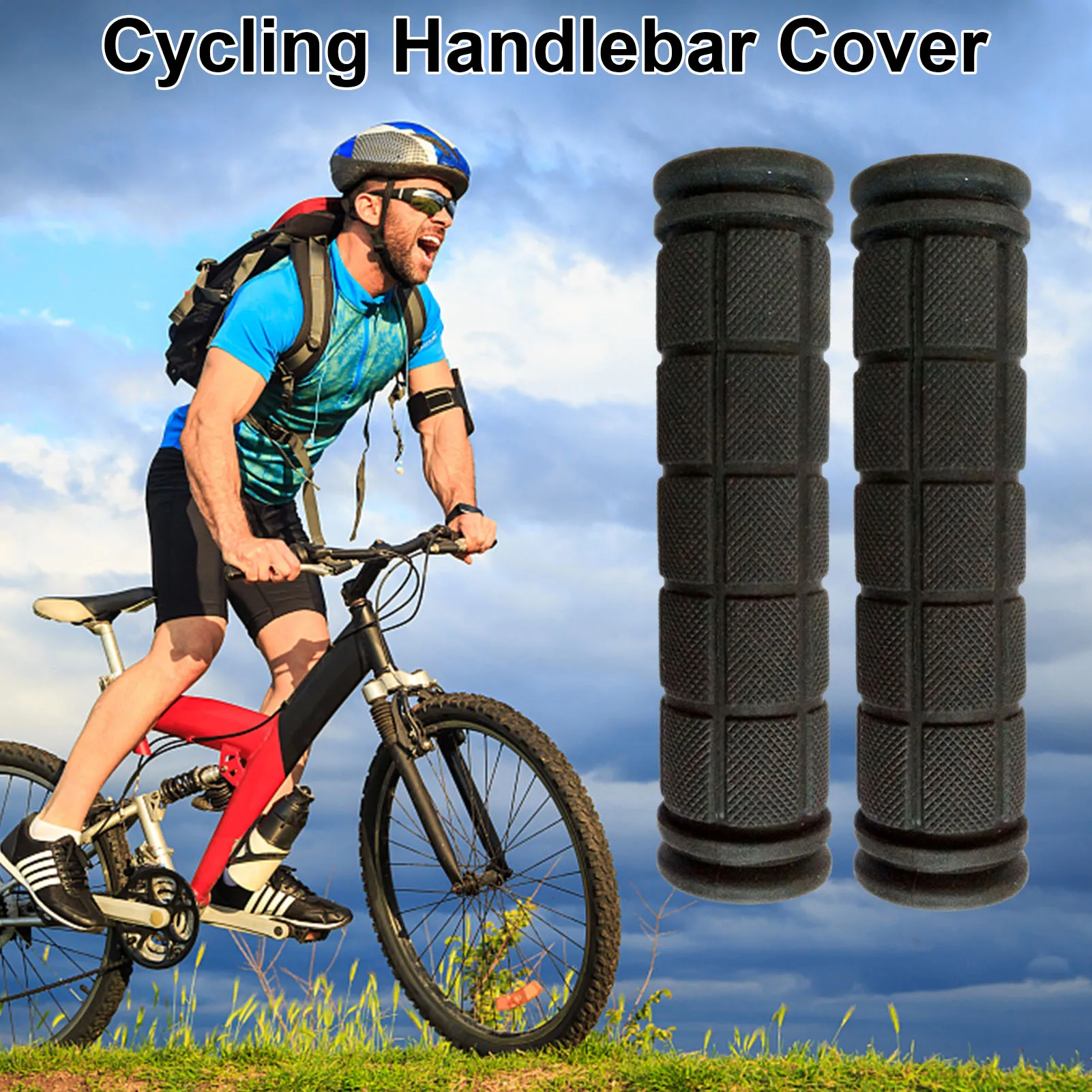 1Pairs Cycling Handlebar Cover Soft Rubber Colored Non-slip Grips Silica Gel Mountain Bike Cycling Pad For Electric Scooters