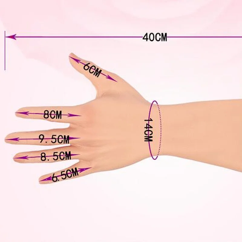 40CM Long Lifelike Soft Silicone Gloves Suitable for Cross-dressers or Transgender Cross-dressing Queen Ladyboys