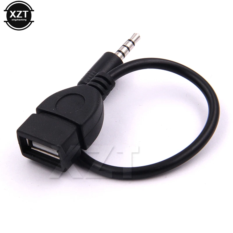 3.5mm Male to Female Cable Audio Convert Wire Car AUX Cable A Female OTG Converter Adapter Cable Audio AUX Jack to USB 2.0 Type