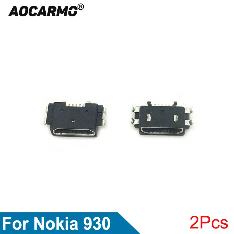 Aocarmo 2 Pcs/lot USB charge Charging Port Dock Connector Replacement Part For Nokia Lumia 930 1520 N1520 N930