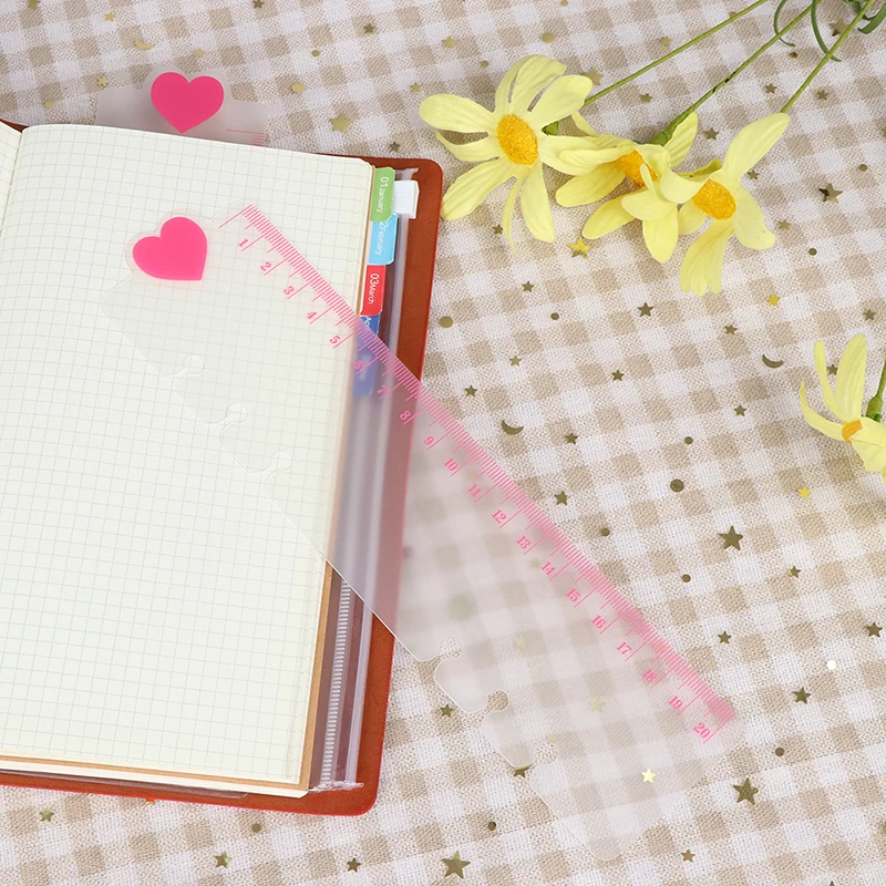 Righello A5 A6 Agenda in PVC per Agenda giornaliera a 6 fori per quaderno a spirale a fogli mobili