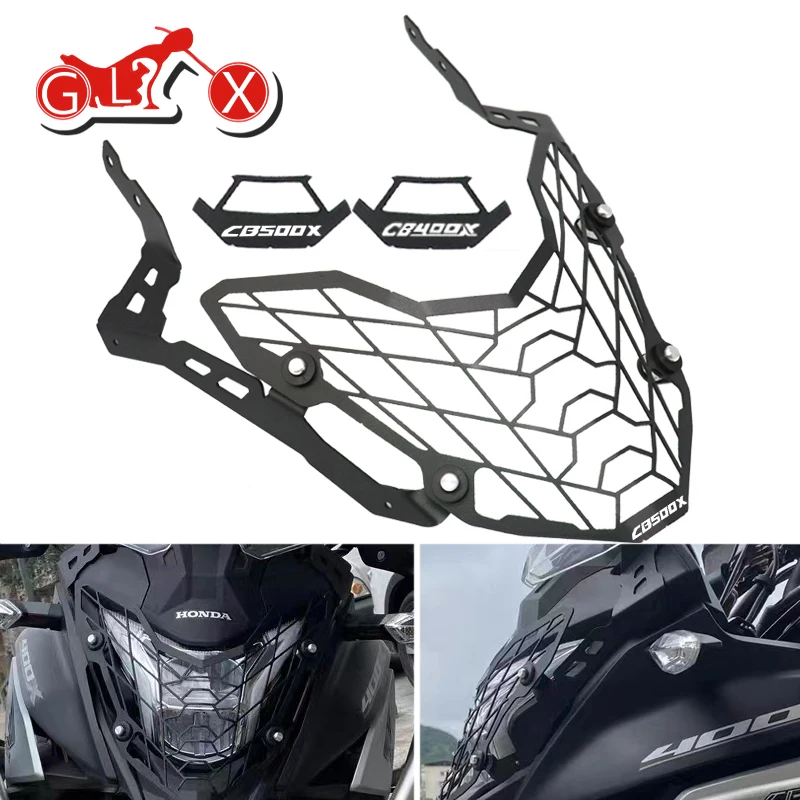 

Motorcycle Accessories for Honda CB500X CB400X CB 500X 400X 400 X 2019 2020 2021 2022 Headlight Protection Cover Grille Guard