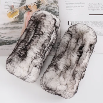 Winter Meisje Natuurlijke Echte Rex Konijnenbont Handschoenen Goede Elastische Hand Gebreide Rex Konijnenbont Mittens Lady Real Rex Konijn bont Handschoenen