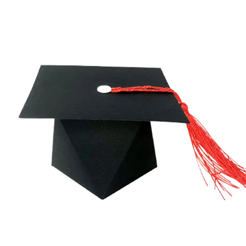 50Pcs Black Bachelor Hat Cap Candy Box for Graduation Thank You Box Birthday Baby Shower Wedding Favor Gift Boxes Party Decor 50Pcs Black Bachelor Hat Cap Candy Box for Graduation Thank You Box Birthday Baby Shower Wedding Favor Gift Boxes Party Decor