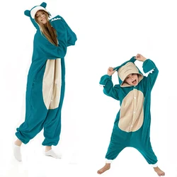 Anime Kigurumi Kids Cartoon Suit Women Pajama Anime Onesies For Adult Boy Girls Pijamas Snorlax One-Piece Bodysuit Halloween