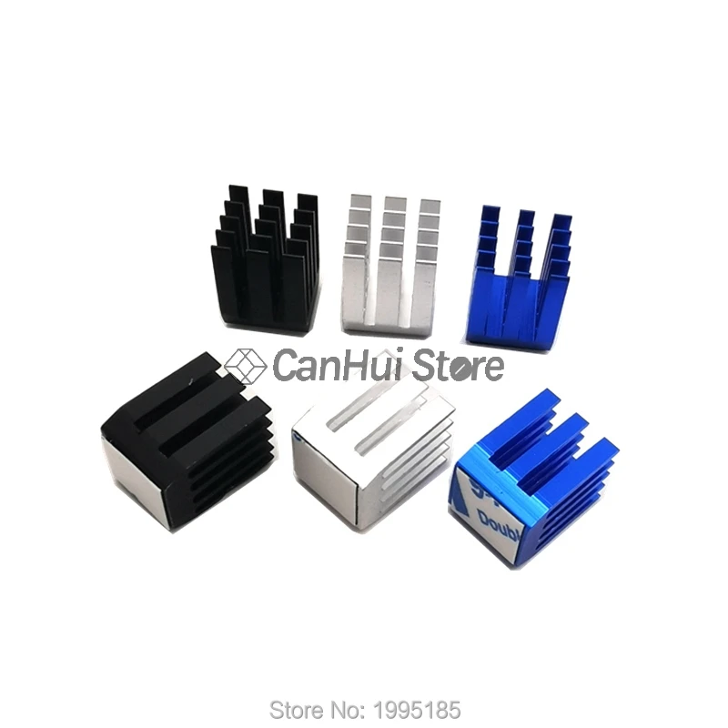 20Pc/Set 9*9*12mm Aluminum Cooling Heat Sink Chip RAM Radiator Heatsink Cooler Gdstime Aluminum Mini IC Chipset Cooling 9x9x12mm