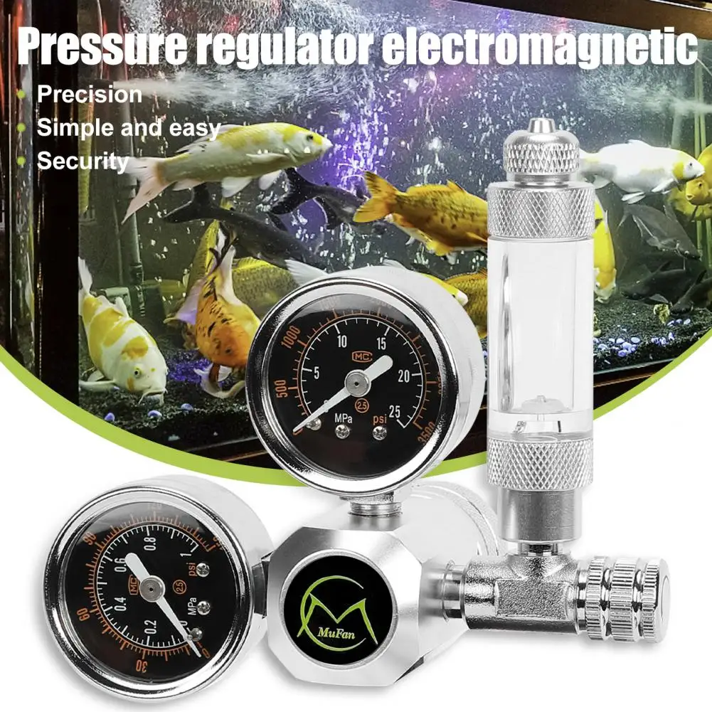 Professional Good Sealing Easy to Read Aquarium CO2 Regulator Adjustable CO2 Solenoid AC Regulator with Bubble Counter