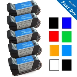 5 pcs A level JS12 compatible HP JS12 Quick fast dry Eco solvent 12.7mm online handheld hand jet inkjet printer ink cartridge