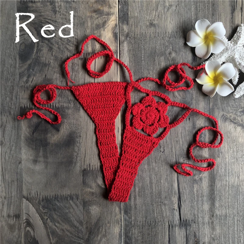 Hot Brazilian Ladies Sex Bikini Bottom Beach Thong Crochet G-String Swimsuit Swimwear bathing suit shorts 2019 Sale