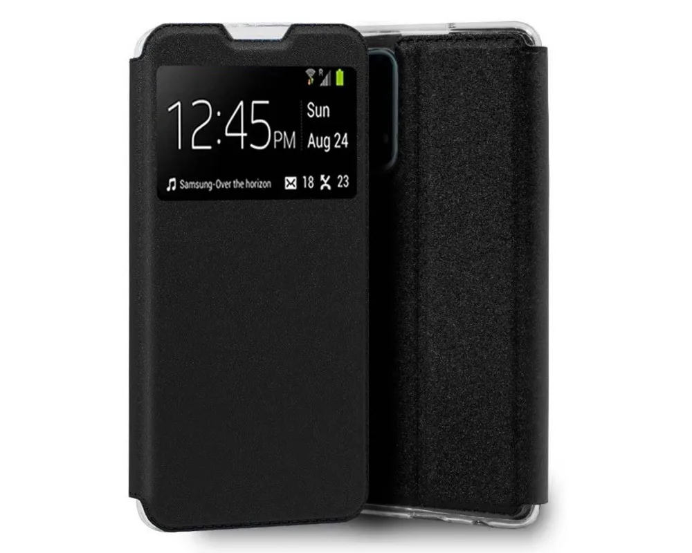 Book stand case with window for Realme 7 black Color