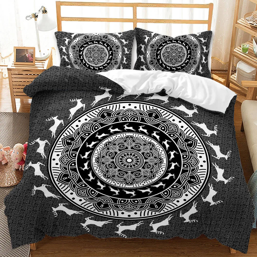 3D HD Print Bedding Set Custom King Mandala India Bohemia Duvet Cover Set Quilt/Blanket Cover Set Bedclothes Drop Ship