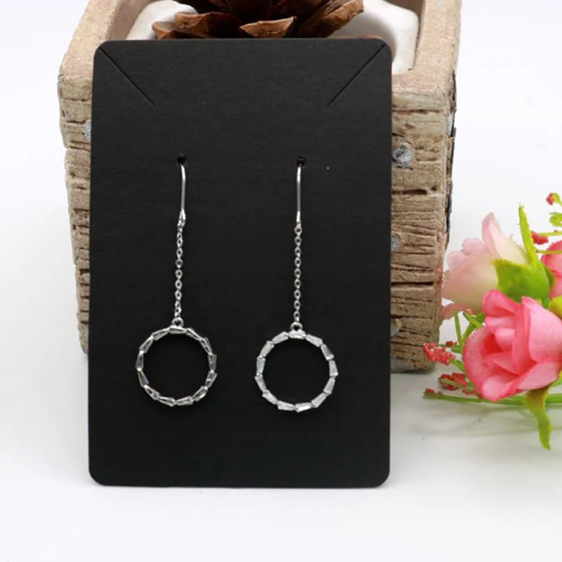 

50PCS/bag Earring Package Hang Tag Card Earrings And Necklace Display Cards Cardboard For Ear Studs Earring Necklaces