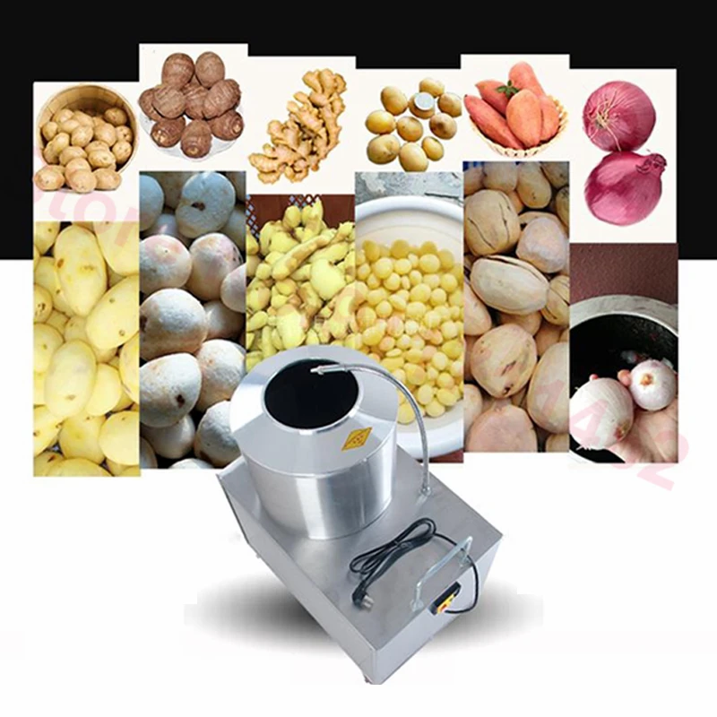 เครื่องปอกมันฝรั่งไฟฟ้าอัตโนมัติมันฝรั่งหวานมันฝรั่งเผือกปอกเปลือกเครื่องทําความสะอาด