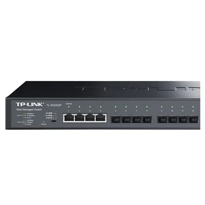 Imagem -04 - Tp-link Switch Completamente Gigabit Rede Web Management Switch Tl-sg2422f 18 Portas 10 100 1000base-t Rj45 Gigabit Sfp Portos Vlan