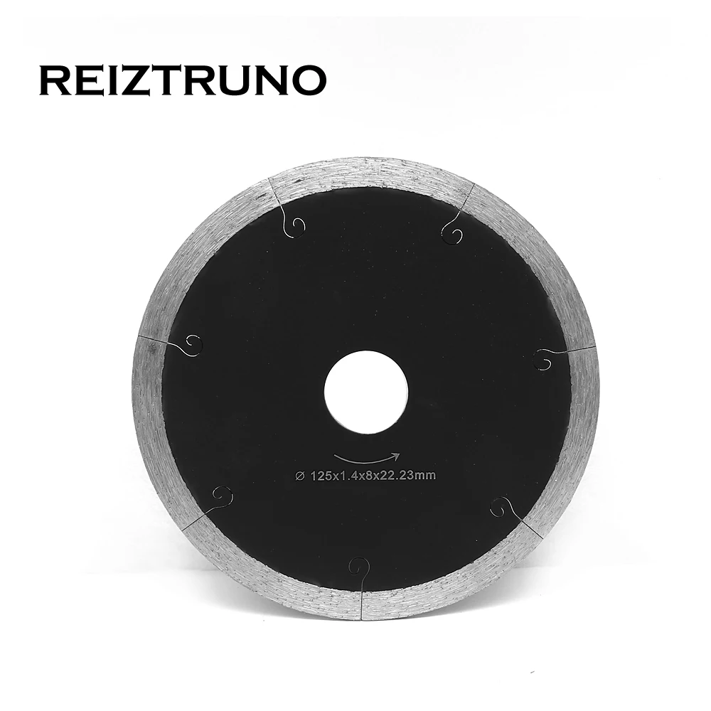 REIZTRUNO 5 inch J-Slot Continuous Diamond Blades, Wet Tile Saw Blades For Grinder -  Circular Saw Cuts Porcelain Ceramic Tile