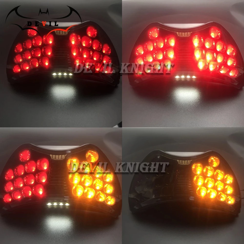 Motorcycle LED Rear Turn Signal Tail Stop Light Lamps Integrated For Honda CBR 600 CBR600 F4 1999 2000 99 00 F4I 2004 2005 2006