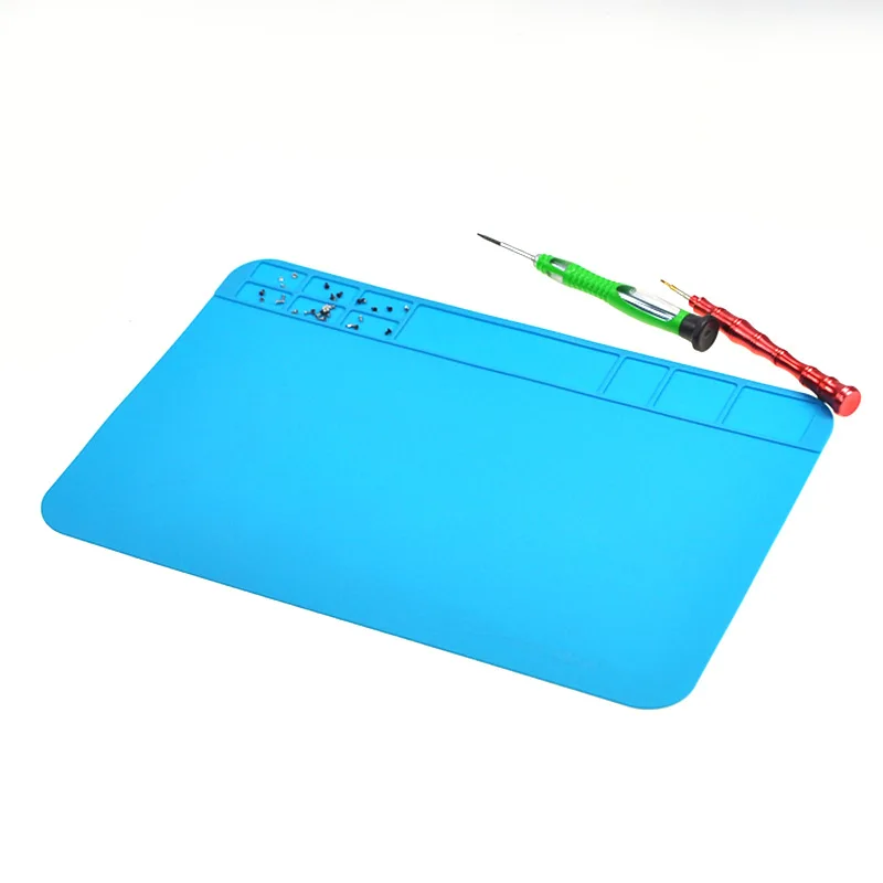 1PC 300*200mm Insulation Pad Heat-Resistant Silicon Soldering Mat Work Pad Desk Platform Solder Rework Repair Tool Station Pad