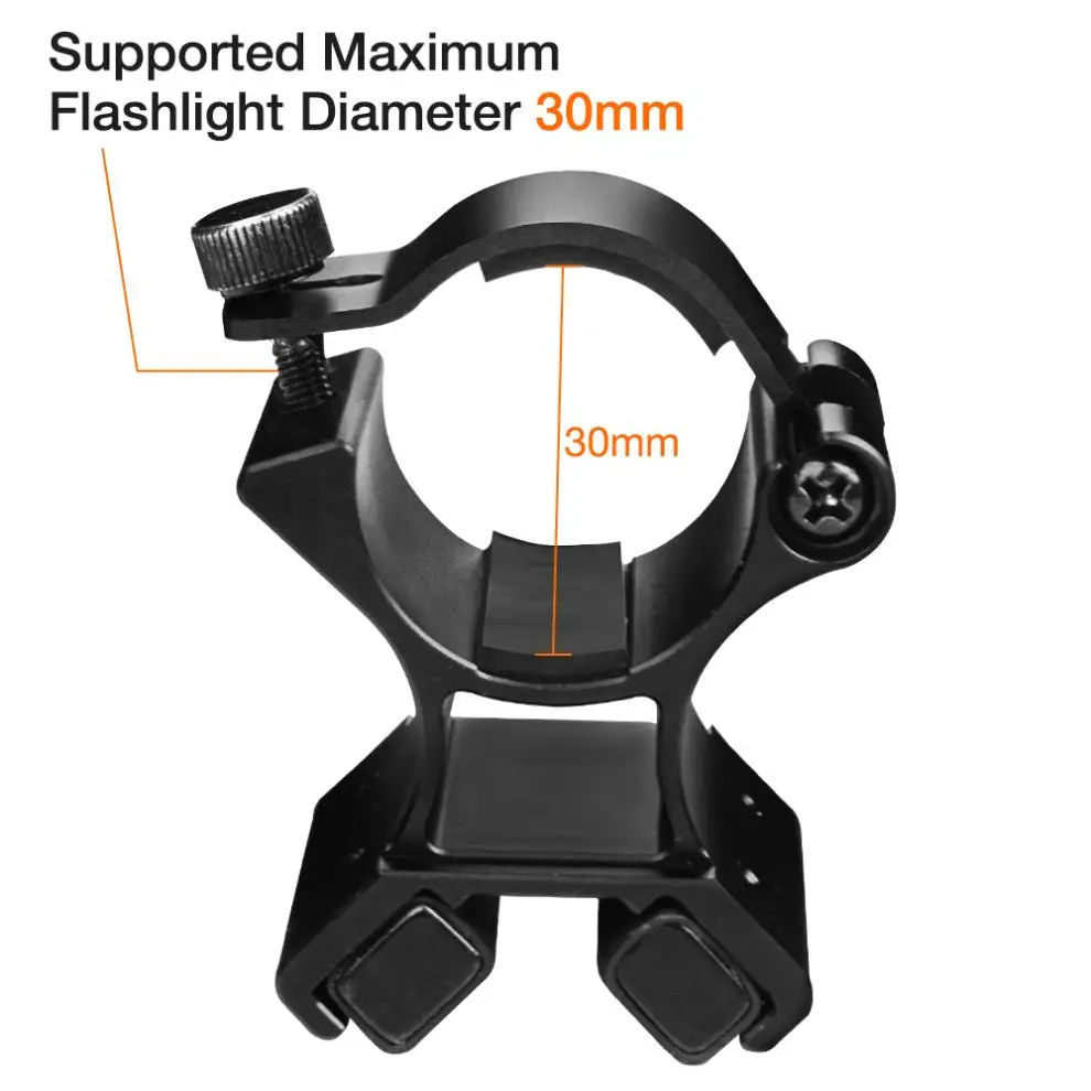 MX02 staffa di montaggio magnetica per torcia con doppi magneti per torcia da 27-30mm Dim Range Assembly torcia a LED e Tourch