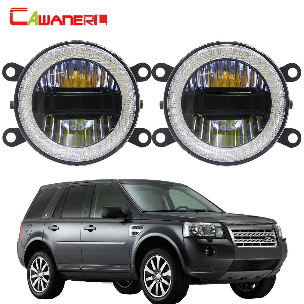 

Cawanerl For Land Rover Freelander 2 LR2 FA_ 2006-2014 Car LED Fog Light Assembly Daytime Running Lamp DRL Angel Eye 3000LM 12V