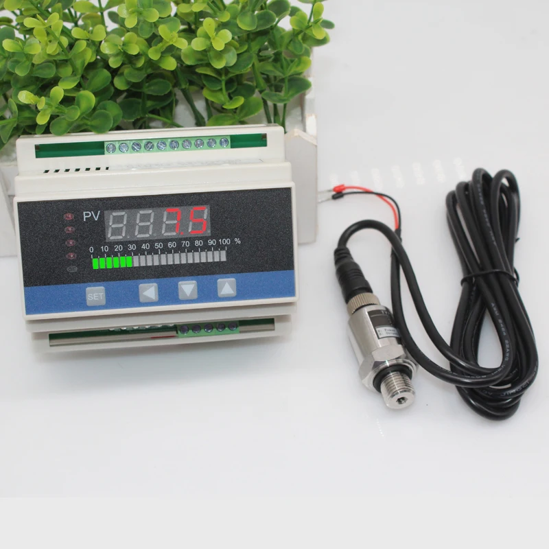 Din type pressure controller with 0-10Bar 0-16Bar 0-25Bar G1/4 thread pressure sensor Din pressure detector