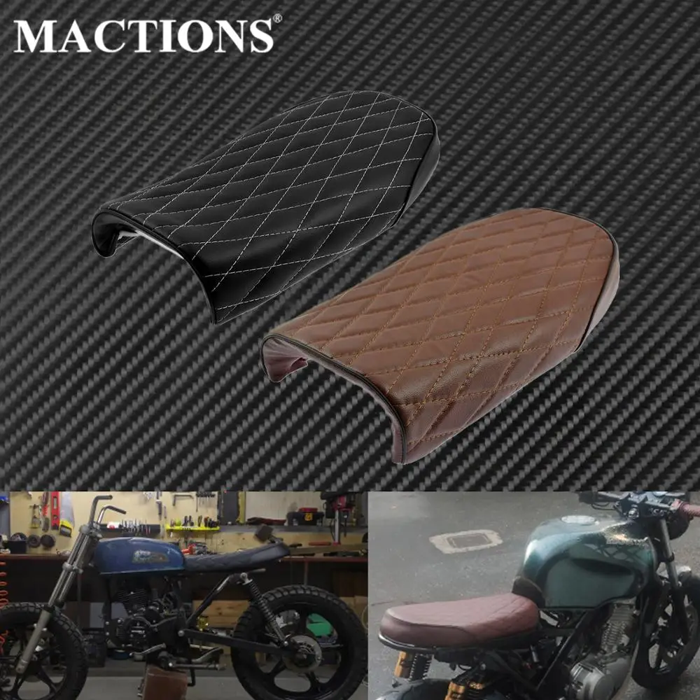 Universal Motorcycle Diamond Seat Cafe Racer Vintage Saddle Seats Brown/Black For Honda CB200 CB350 CB400 CB500 CB550 CB750